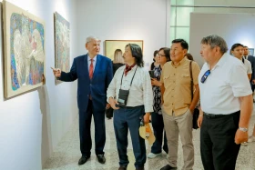 Астанада өзбек өнерінің көрмесі ашылды - фото 9