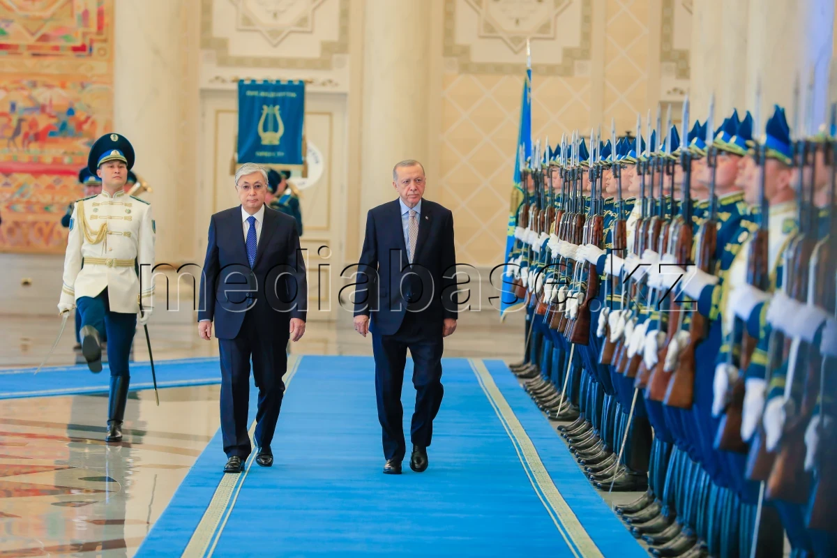 The ceremonial meeting of the President of the Republic of Turkey, Recep Tayyip Erdoğan, took place in Akorda. - photo 1