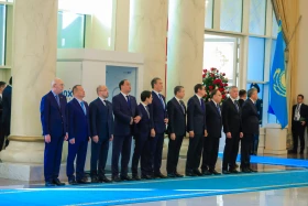 The ceremonial meeting of the President of the Republic of Turkey, Recep Tayyip Erdoğan, took place in Akorda. - photo 3