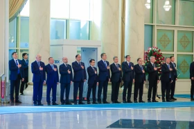 The ceremonial meeting of the President of the Republic of Turkey, Recep Tayyip Erdoğan, took place in Akorda. - photo 10