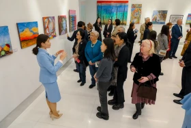 Выставка известных казахстанского и австрийского художников открылась в Астане - фото 2