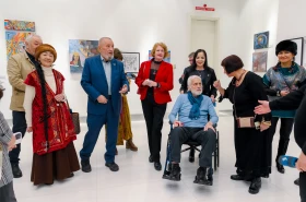 Выставка известных казахстанского и австрийского художников открылась в Астане - фото 3