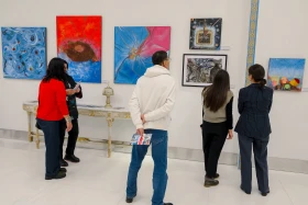 Выставка известных казахстанского и австрийского художников открылась в Астане - фото 9