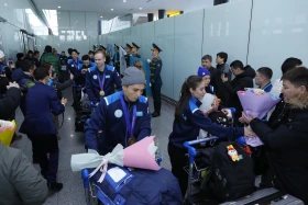 Жители Астаны торжественно встретили национальную сборную по шорт-треку - фото 15