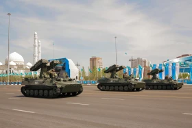 Алғаш рет Жеңіс парадында Қазақстанның ең жаңа ұрпағы бронетехникалары TAIMAS және AIBAR таныстырылды - фото 28