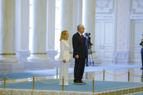 Italy’s PM Giorgia Meloni arrives at Akorda Palace - photo 3