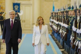 Italy’s PM Giorgia Meloni arrives at Akorda Palace - photo 9