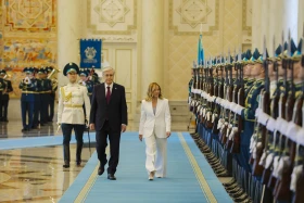 Italy’s PM Giorgia Meloni arrives at Akorda Palace - photo 12