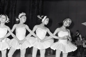A Young Group of Ballerinas on the Stage of the Pioneers Palace - photo 1
