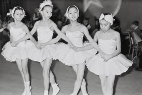 A Young Group of Ballerinas on the Stage of the Pioneers Palace - photo 2
