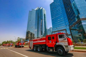 Алматыда өрт сөндірушілердің оқу-жаттығуы өтті - фото 1