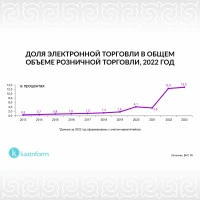 Бөлшек сауданың жалпы көлеміндегі электрон коммерцияның үлесі - фото 2