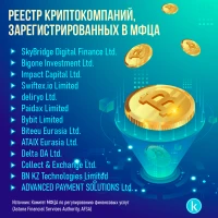 АХҚО-да тіркелген криптокомпаниялардың тізілімі - фото 2