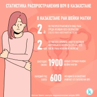 Statistics on the prevalence of HPV  in Kazakhstan - photo 1
