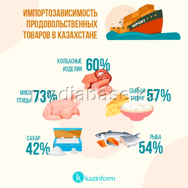 Қазақстандағы азық-түлік тауарларының импортқа тәуелділігі - фото 1