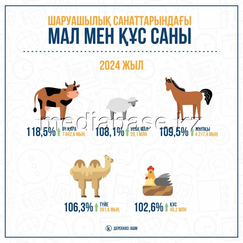 Шаруашылық санаттарындағы малмен құс саны - фото 1