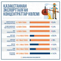 Қазақстаннан экспортталған концентраттар көлемі - фото 1