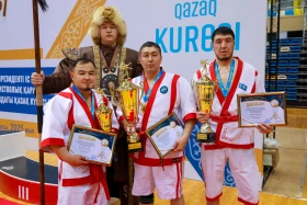 The Kazakh wrestling tournament among employees of the Office of the President of the Republic of Kazakhstan was held in Astana - photo 1