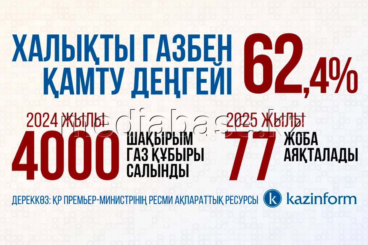Халықты газбен қамту деңгейі - фото 1