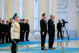 President of Turkmenistan arrives at Akorda - photo 6