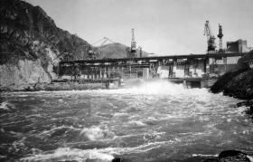 Construction of the Bukhtarma Hydroelectric Power Plant - photo 1
