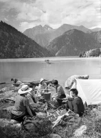 Group of tourists at Lake Issyk - photo 1