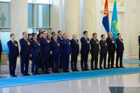 Serbian President Aleksandar Vučić arrives at Akorda - photo 2
