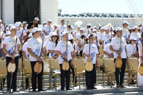 Президент посетил масштабный концерт ко Дню домбры в столице - фото 17