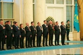 A solemn ceremony was held in Akorda for the meeting with Vladimir Putin. - photo 5