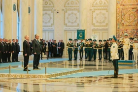 A solemn ceremony was held in Akorda for the meeting with Vladimir Putin. - photo 7